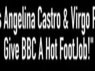 Bbws 安吉丽娜 castro & virgo peridot 给 英国广播公司 一 swell footjob&excl;
