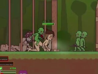 Captivity &vert; étape 3 &vert; nu femelle survivor fights son manière par excité goblins mais fails et obtient baisée dur avalement liters de foutre &vert; hentaï jeu gameplay p3