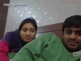 Young attractive newly wed desi couple fabulous strip action